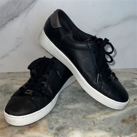 michael kors irving lace up sneakers black|Irving Embellished Leather Sneaker .